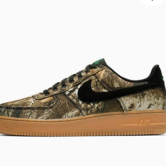 REALTREE X AIR FORCE 1 LOW 'TAN CAMO' AO2441-001-EUC Size 7 Men's - Picture 1 of 10